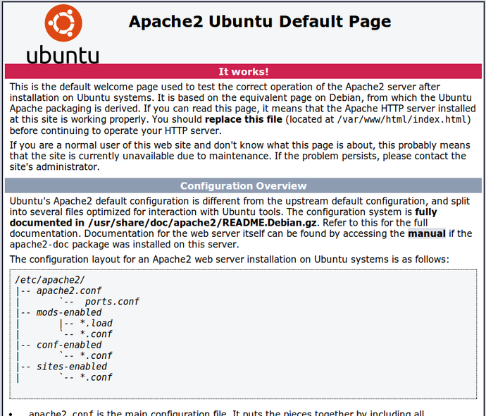 Install Apache web server on Ubuntu 14.04