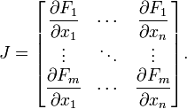 Jacobian matrix